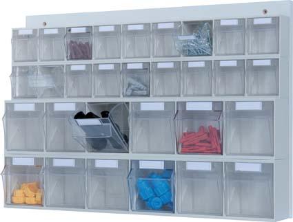 Produktbild Hünersdorff Multstore Lagersystem Set, 2x6, 2x9 Sbl. PS, gl.klar, lichtgrau