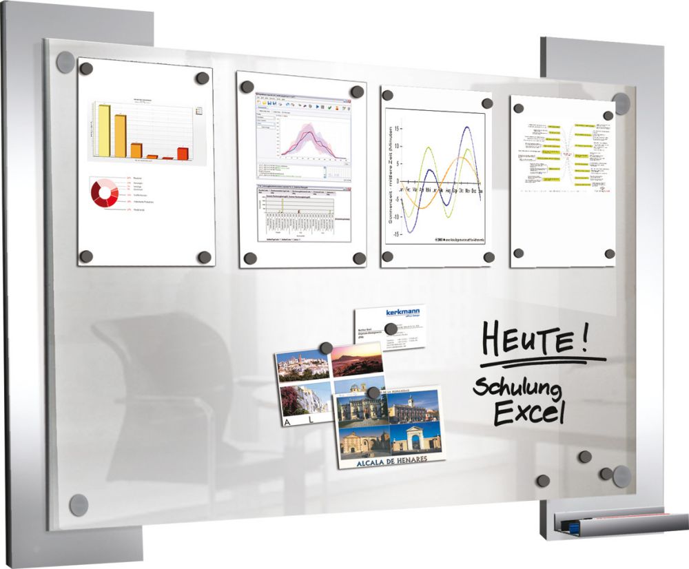 Produktbild Kerkmann Infoboard Look B1060xH840m. satinierter Glasplatte
