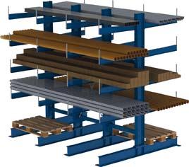 Produktbild Meta Kragarmregal 5 Felder IPE200 ds 4000 x 1250 mm