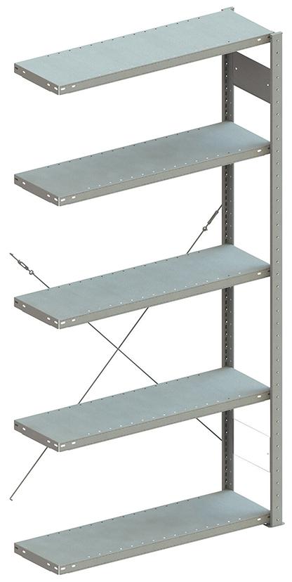 Produktbild Meta Steckregal S3 V150 AF 2000 x 1000 x 600 mm Farbe grau bild 1