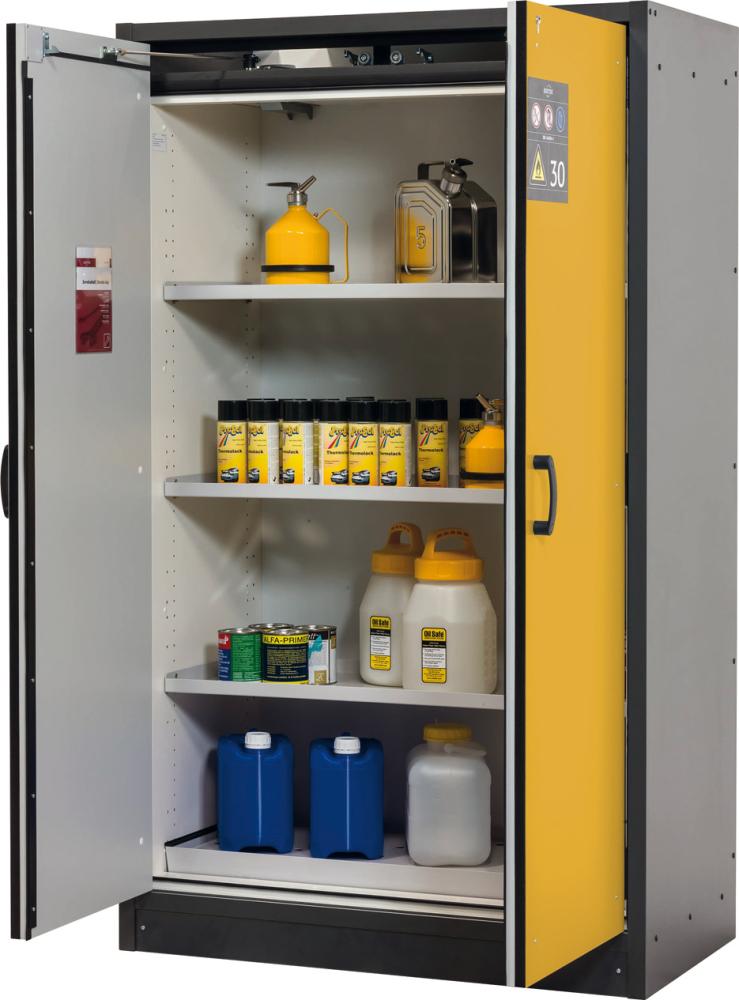 Produktbild Asecos Schrank Q-Classic-30 1164x1947 2Tür.3FB, Gelb