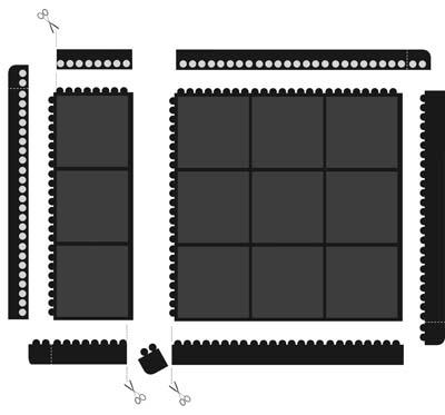 Produktbild Coba Randleiste ohne Verbinder1.0m, schwarz bild 3
