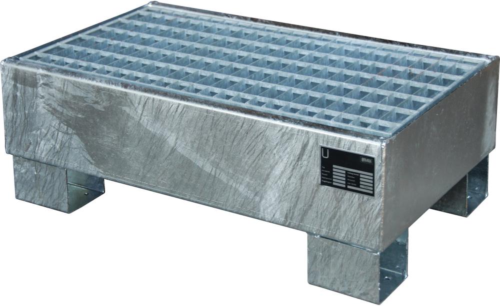Produktbild Bauer Auffangwanne mit Giterrost 800x500x290 verzinkt