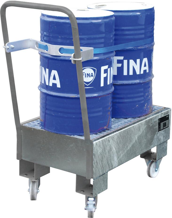 Produktbild Bauer Auffangwanne fahrbar 800x500x415 mm verzinkt bild 2