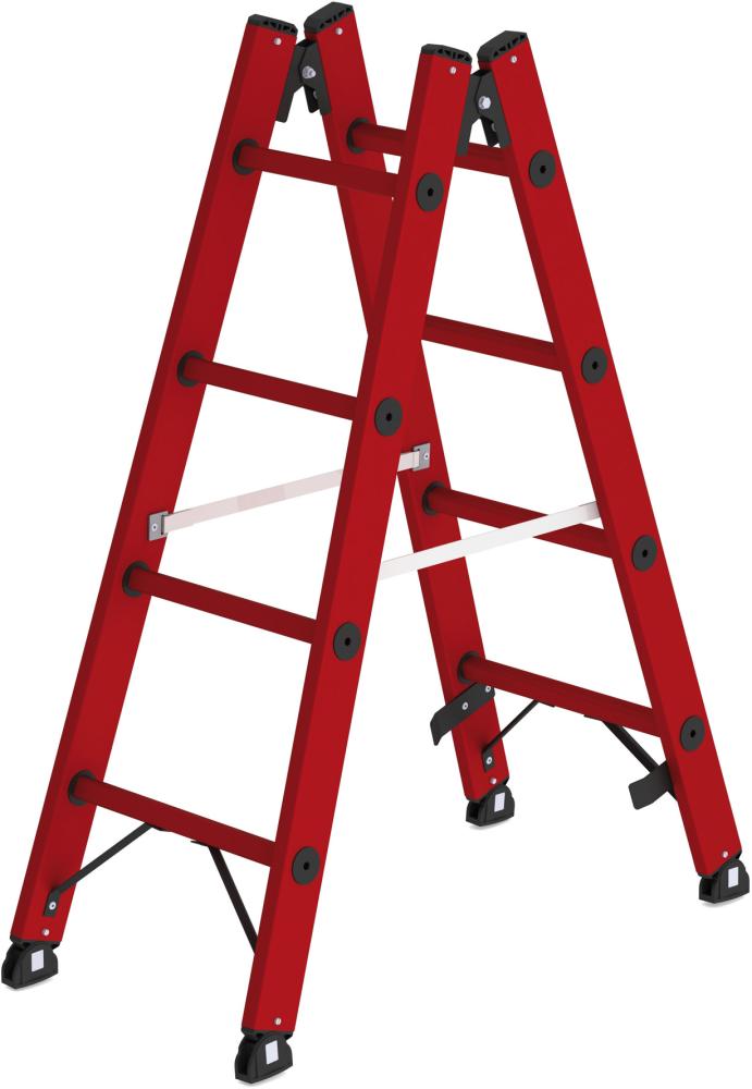 Produktbild Günzburger Sprossen Stehleiter GFK 2 x 4 GFK Sprossen