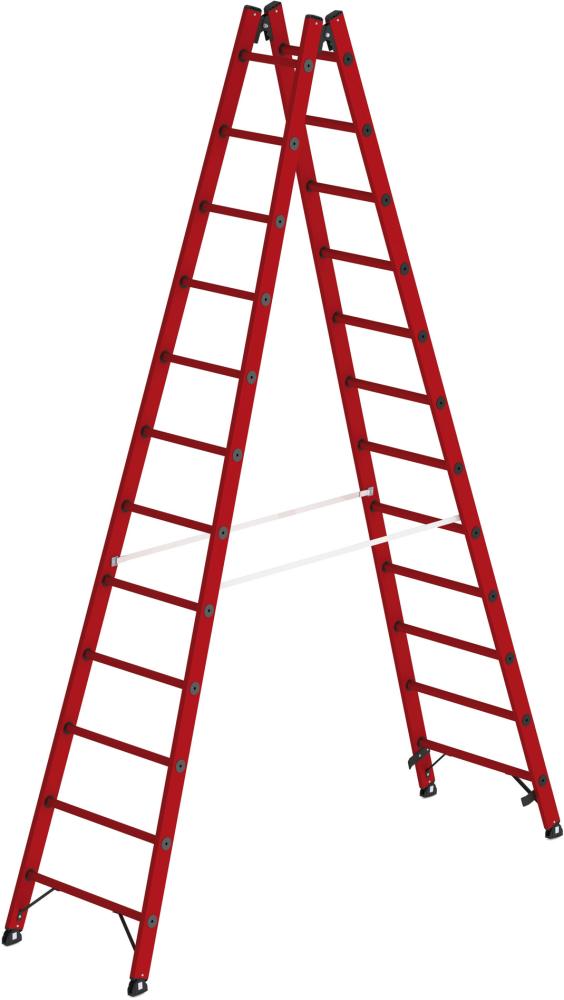 Produktbild Günzburger Sprossen Stehleiter GFK 2 x 12 GFK Sprossen