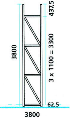 Produktbild Meta Ständer SR 85/20 blau 3800x1100 mm MULIPAL bild 2