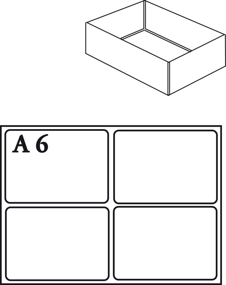 Produktbild Raaco Facheinsatz f.Mod.C Typ A 6 klar 2 Stk.