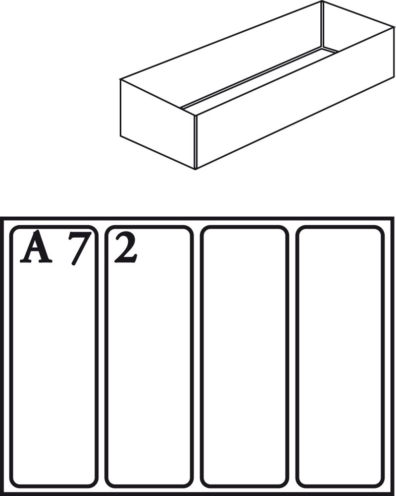 Produktbild Raaco Facheinsatz f.Mod.C Typ A 7-2 klar 2 Stk.