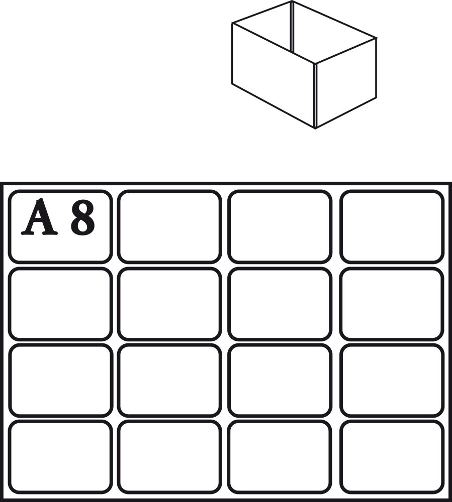 Produktbild Raaco Facheinsatz Typ A 8 klar 8 Stk.