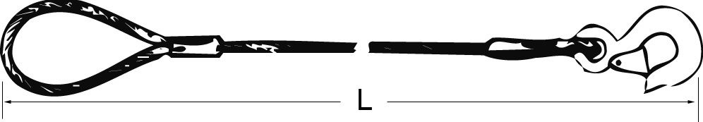 Produktbild Dolezych Anschlagseil 1Öse 1Haken 1 m Durchm. 12 mm