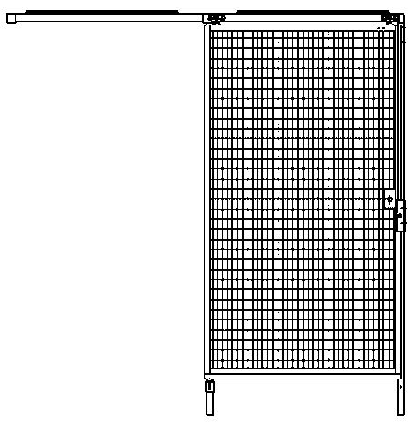 Produktbild TTS Schiebetür 1980x2000 mm RAL1018 bild 1