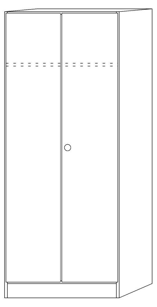 Produktbild Hammerbacher Büroschrank Nussb./Silber 800x120x2004 mm 1 Boden