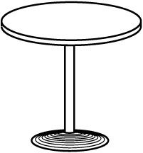 Produktbild Geramöbel Konferenztische grau rund Säulenfuss bild 1