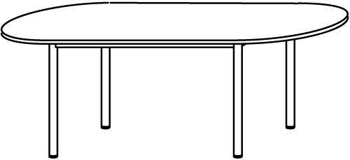 Produktbild Geramöbel Konferenztisch oval 2000x900mm Ahorn