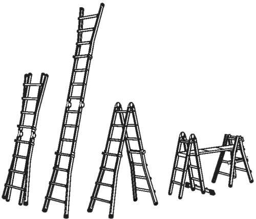 Produktbild Günzburger Teleskopleiter Alu 4x5 Sprossen bild 4