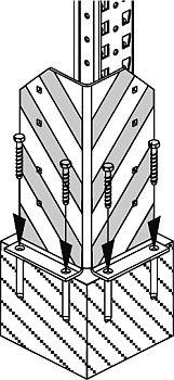 Produktbild Meta Rammschutzecke Rack schwarz/gelb inkl.Anker bild 3
