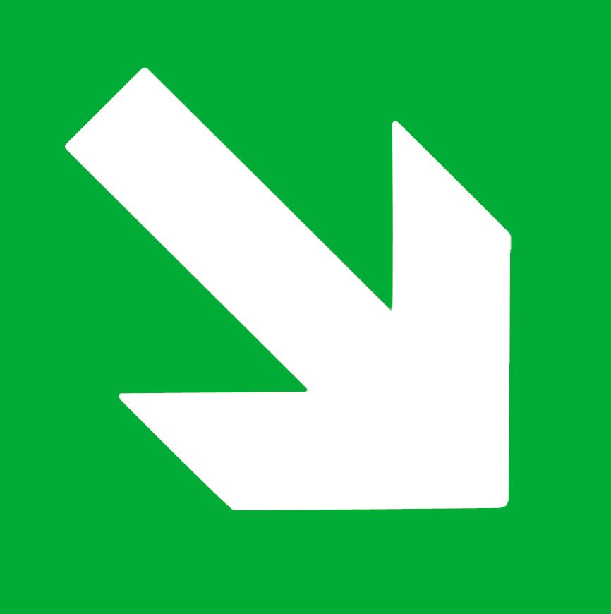 Produktbild Rettungsz. 150x150mm Fol., Pfeil auf-/abwärts bild 1