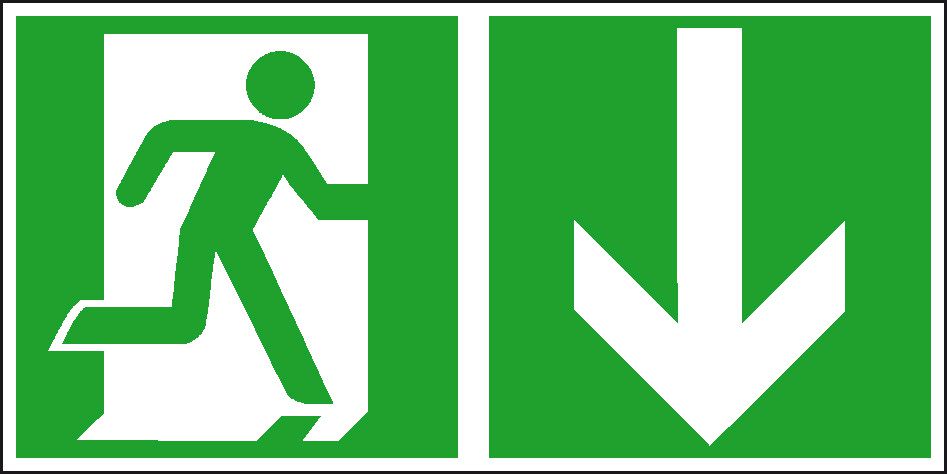 Produktbild Rettungsz. 300x150mm Fol., Notausgang rechts bild 1
