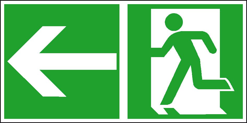 Produktbild Rettungsz. 200x400mm Fol., Rett.weg links bild 1