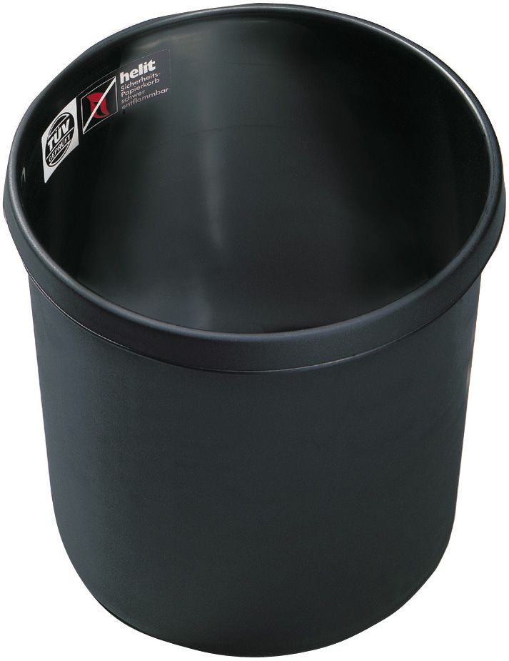 Produktbild Papierkorb 18 l schwarz schwer entflammb.