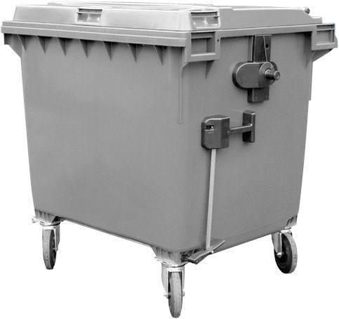 Produktbild OPV Müllcontainer 1.1 cbb Kunststoff Flachdeckel anthrazit