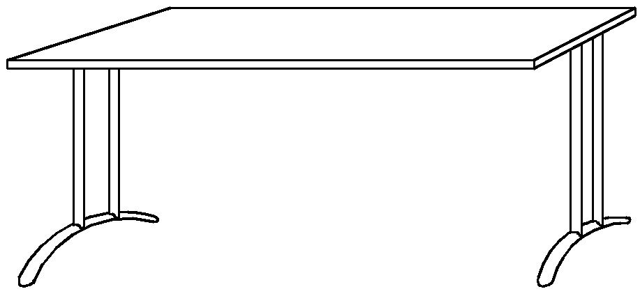 Produktbild mm Schreibtisch lichtgrau 1600x800