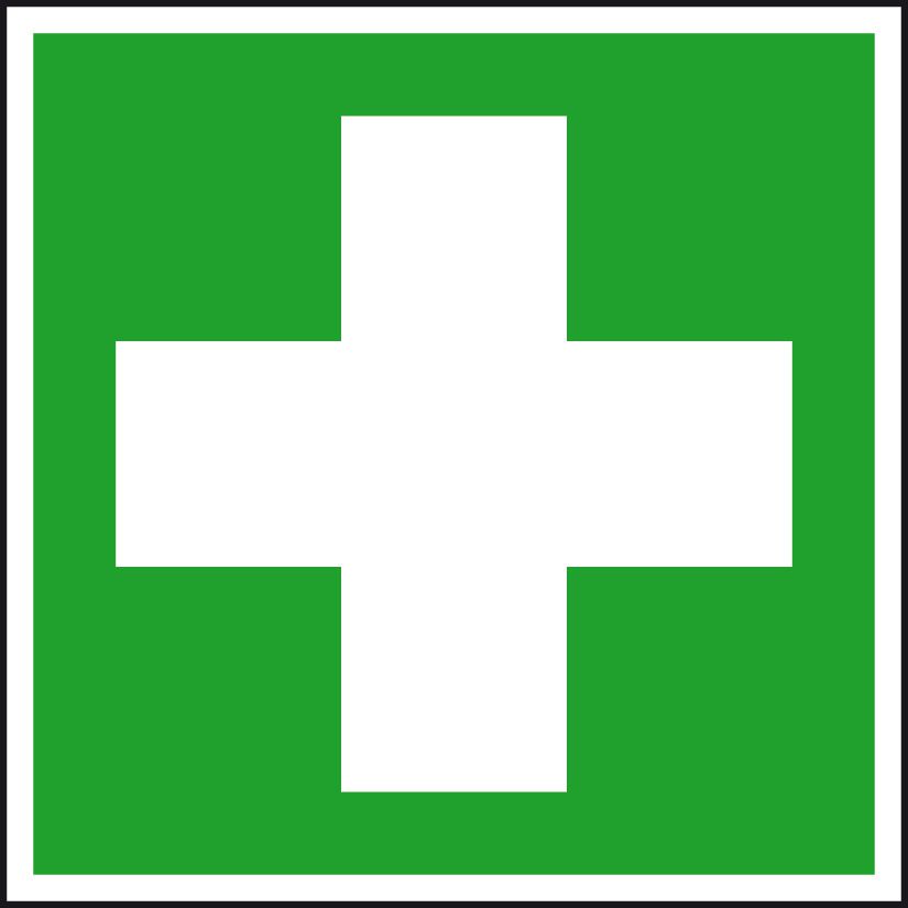 Produktbild Schild Folie 200x200 mm Erste Hilfe