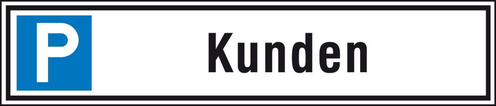 Produktbild Parkplatzschild 520 x110 mm Alu, Kunden