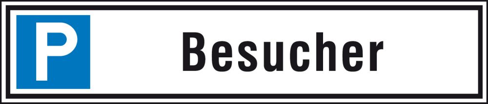 Produktbild Parkplatzschild 520 x110 mm Alu, Besuch.