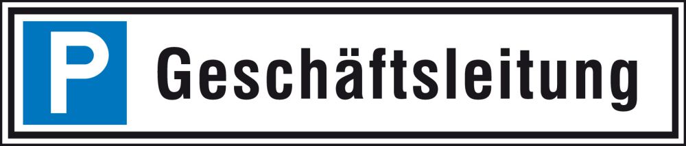 Produktbild Parkplatzschild 520 x110 mm Alu, G-leit.