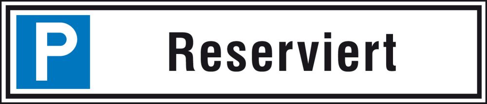 Produktbild Parkplatzschild 520 x110 mm Alu, Reserv.