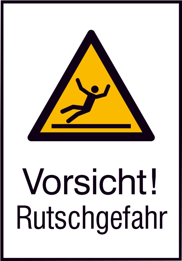 Produktbild Warnschild Alu gepr Rutschgefahr 262x371
