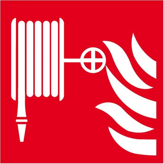 Produktbild Schild Alu nl 200x200 mm Löschschlauch ISO