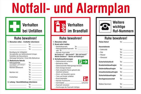 Produktbild Notfall- und Alarmplan Kunststoff (PVC) bild 2