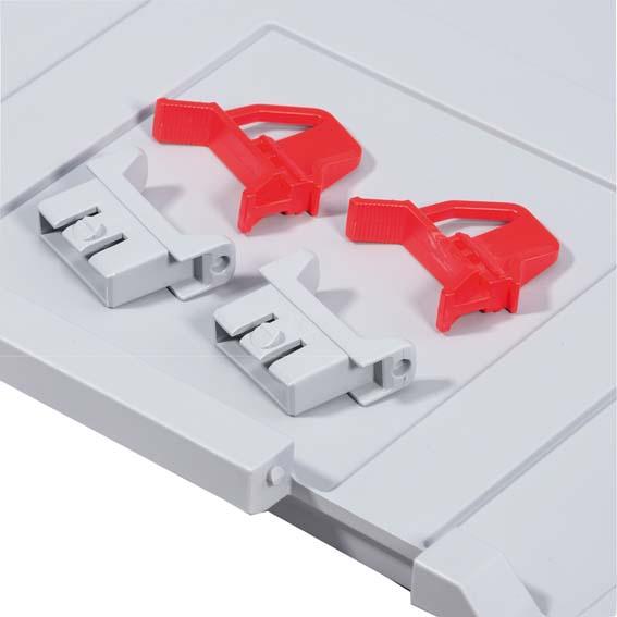 Produktbild Allit Schiebescharnierverschl. f.Eurobox, rot (VE4St.)