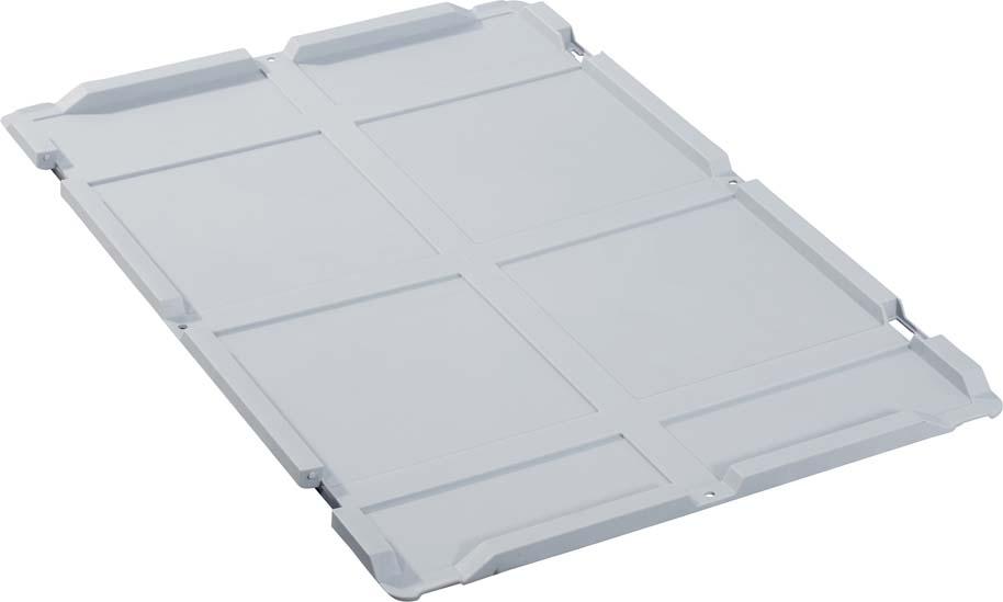 Produktbild Allit Scharnierdeckel, grau für Eurobox 600