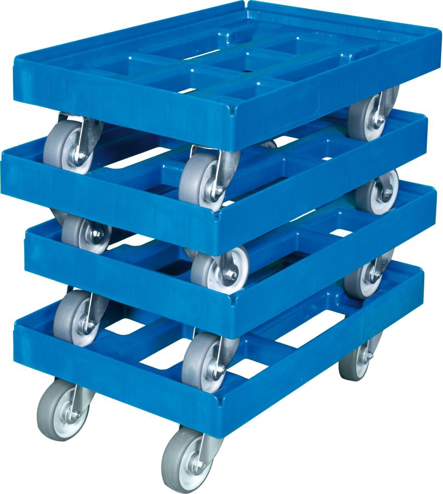 Produktbild Transportroller 610x410mmblau, m. 4 LR. bild 3
