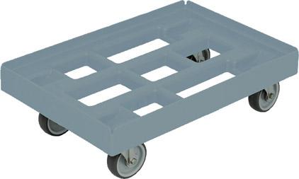 Produktbild Transportroller 610x410mmgrau, m. 4 LR.