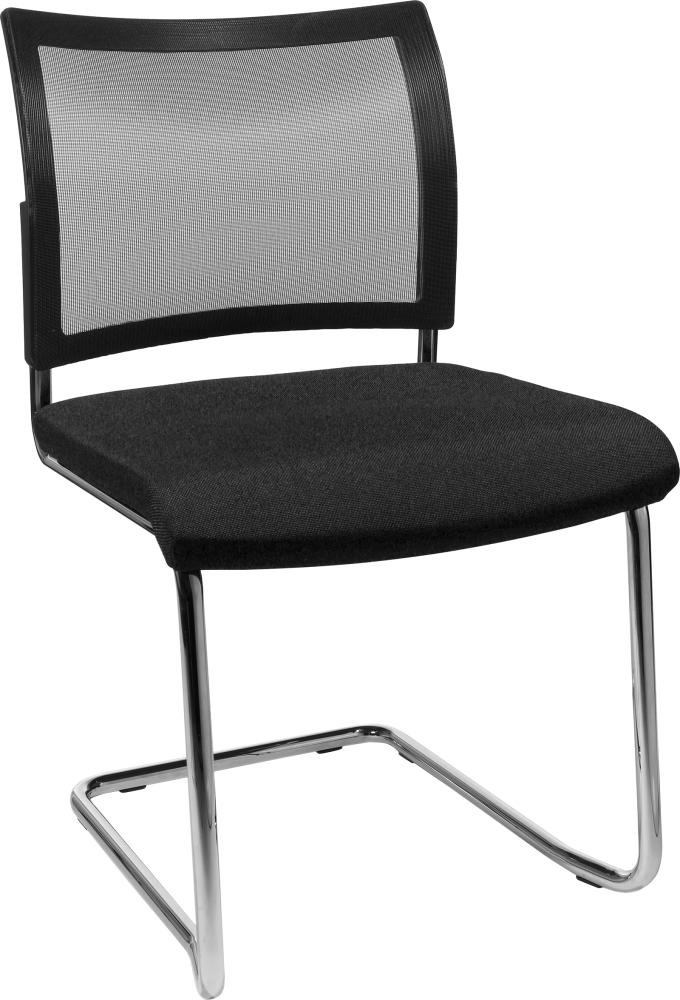 Produktbild Besucher Stuhl Visit20 m.Polster/Netz,schwarz bild 1