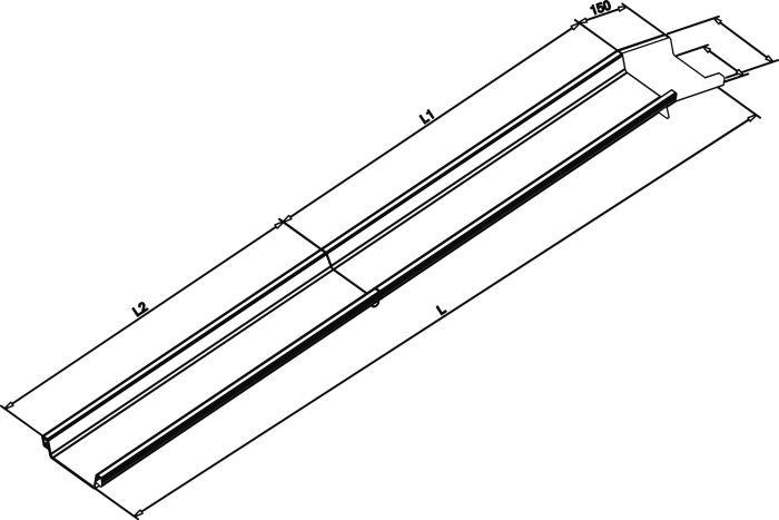 Produktbild Altec Verladeschiene Alu 150 KpL3000xB150 mm mit Rand bild 2