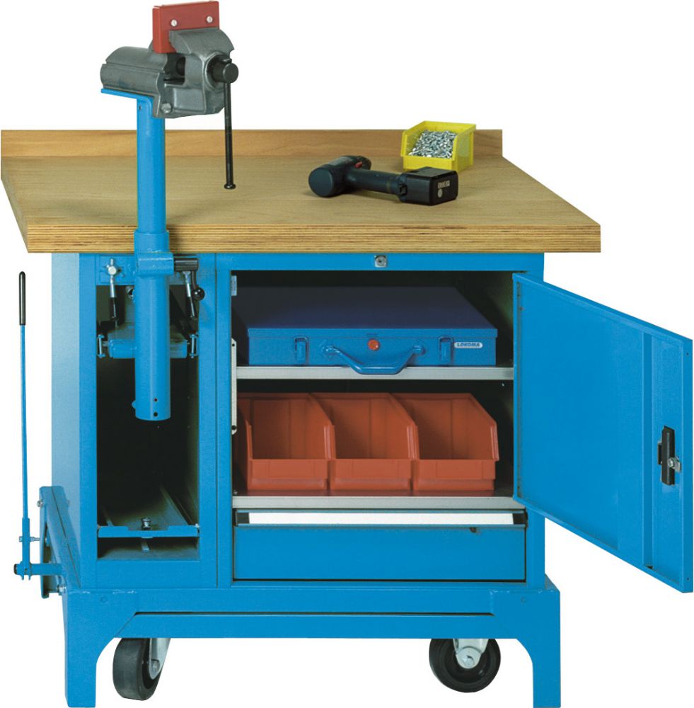 Produktbild Lokoma Mobile Werkbank FMW100/T m.Kabelaufroller RAL5012