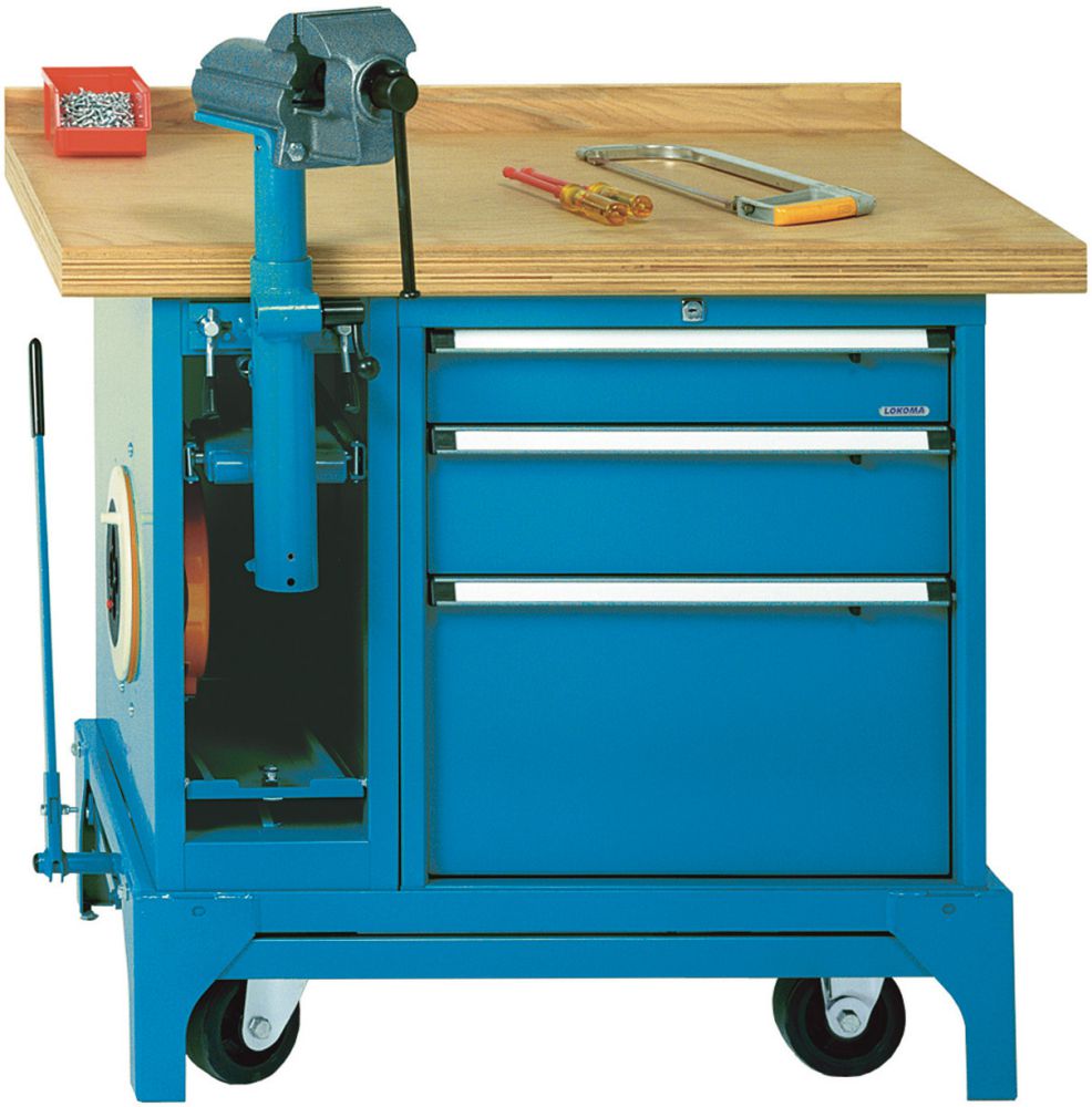 Produktbild Lokoma Mobile Werkbank FMW100/3 m.Kabelaufroller RAL5012