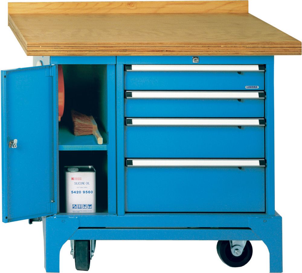 Produktbild Lokoma Mobile Werkbank FMW100/U o.Kabelaufroller RAL5012