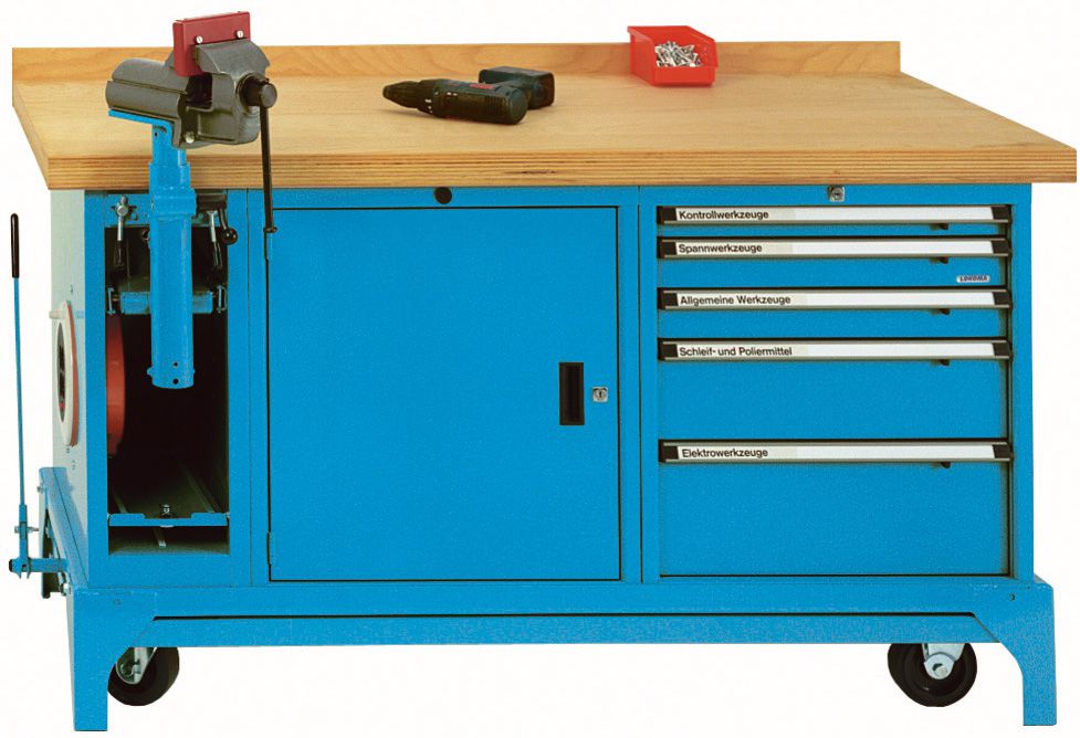 Produktbild Lokoma Mobile Werkbank FMW150/5/T o.Kabelaufroller RAL5012