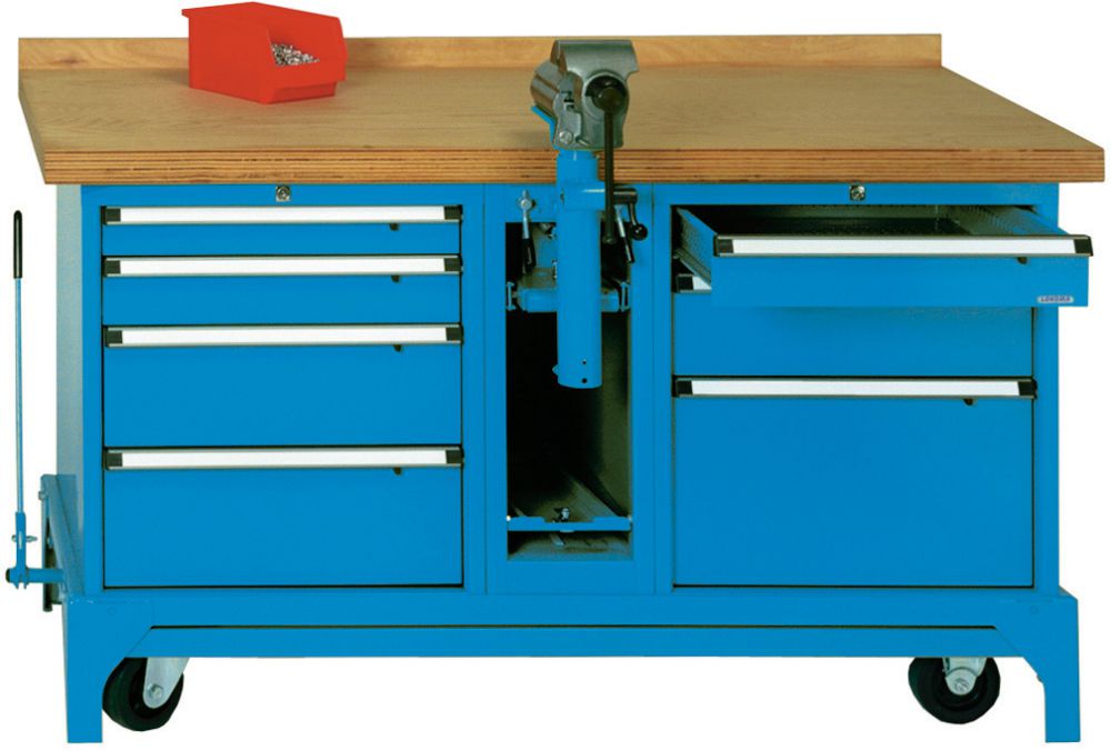 Produktbild Lokoma Mobile Werkbank FMW150/7 o.Kabelaufroller RAL5012