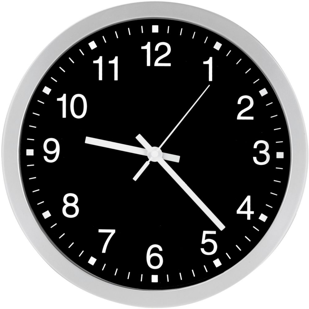 Produktbild Bürk Mobatime Funk Wanduhr D300 elegantZiffernblatt sw, Zahlen