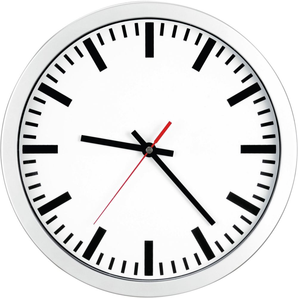 Produktbild Bürk Mobatime Funk Wanduhr D300 elegantZiffernblatt we, Striche