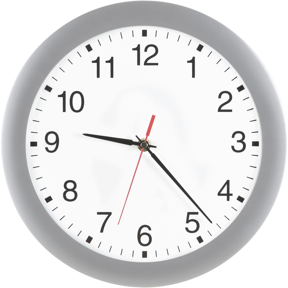 Produktbild Bürk Mobatime Quarz Wanduhr D 300 mm Gehäuse si, Zahlen