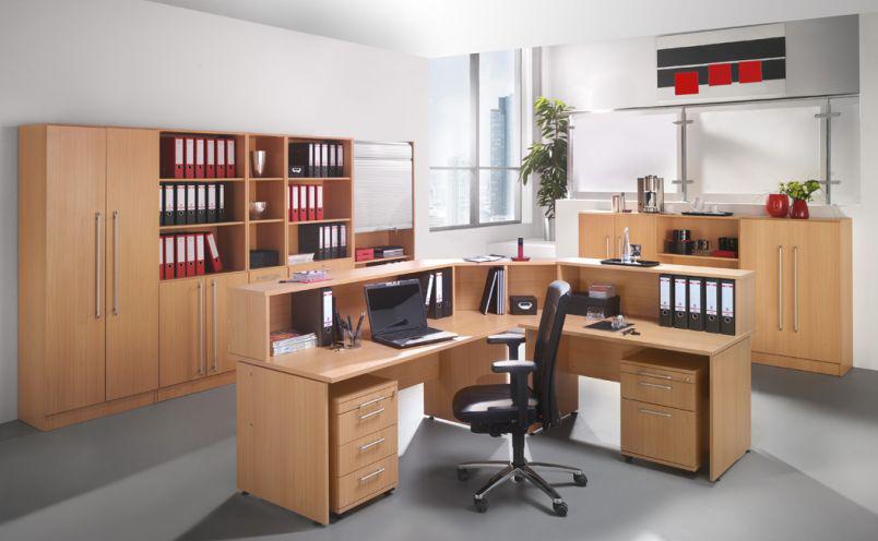 Produktbild Hammerbacher Regal Buche lichtgrau 800x400x2004 mm 4 Böden bild 2